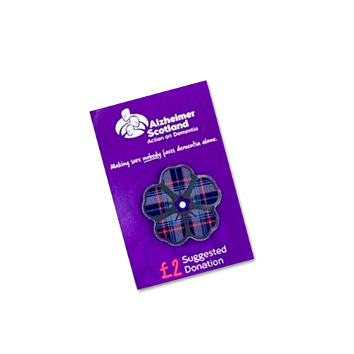 Tartan Flower Badge